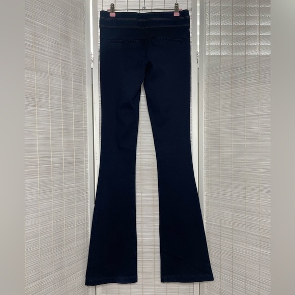 Veronica Beard Skinny Flare Jeans Dark Wash Double Button Size 2 - Picture 4 of 8